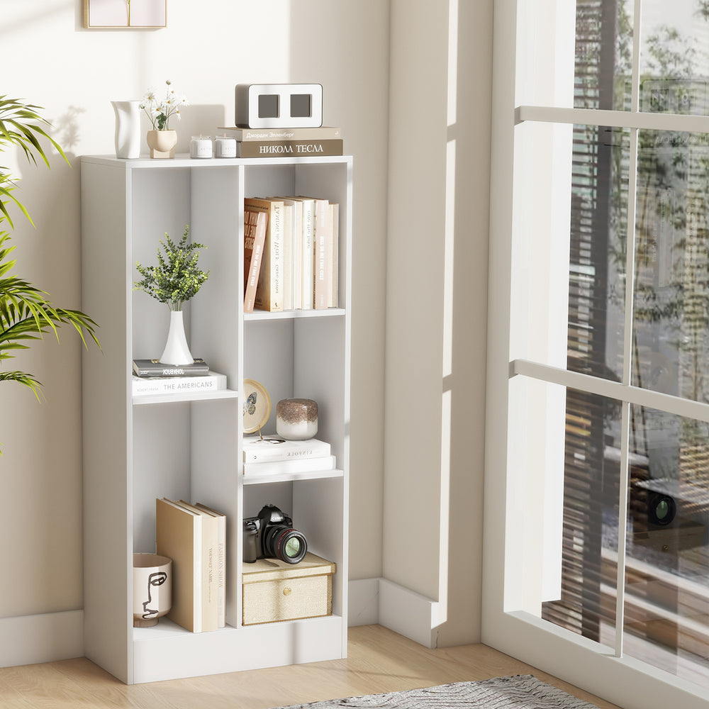 41 Inches 5-Cube Floor Bookcase with 2 Anti-Tipping Kits-White - Gallery View 1 of 9