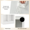Close-up of the smooth, waterproof surface of the 41-inch white 5-cube bookcase, easy to clean and maintain.