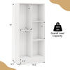 5-cube floor bookcase in white, 41 inches tall, with anti-tipping kits and various storage cube sizes for home.