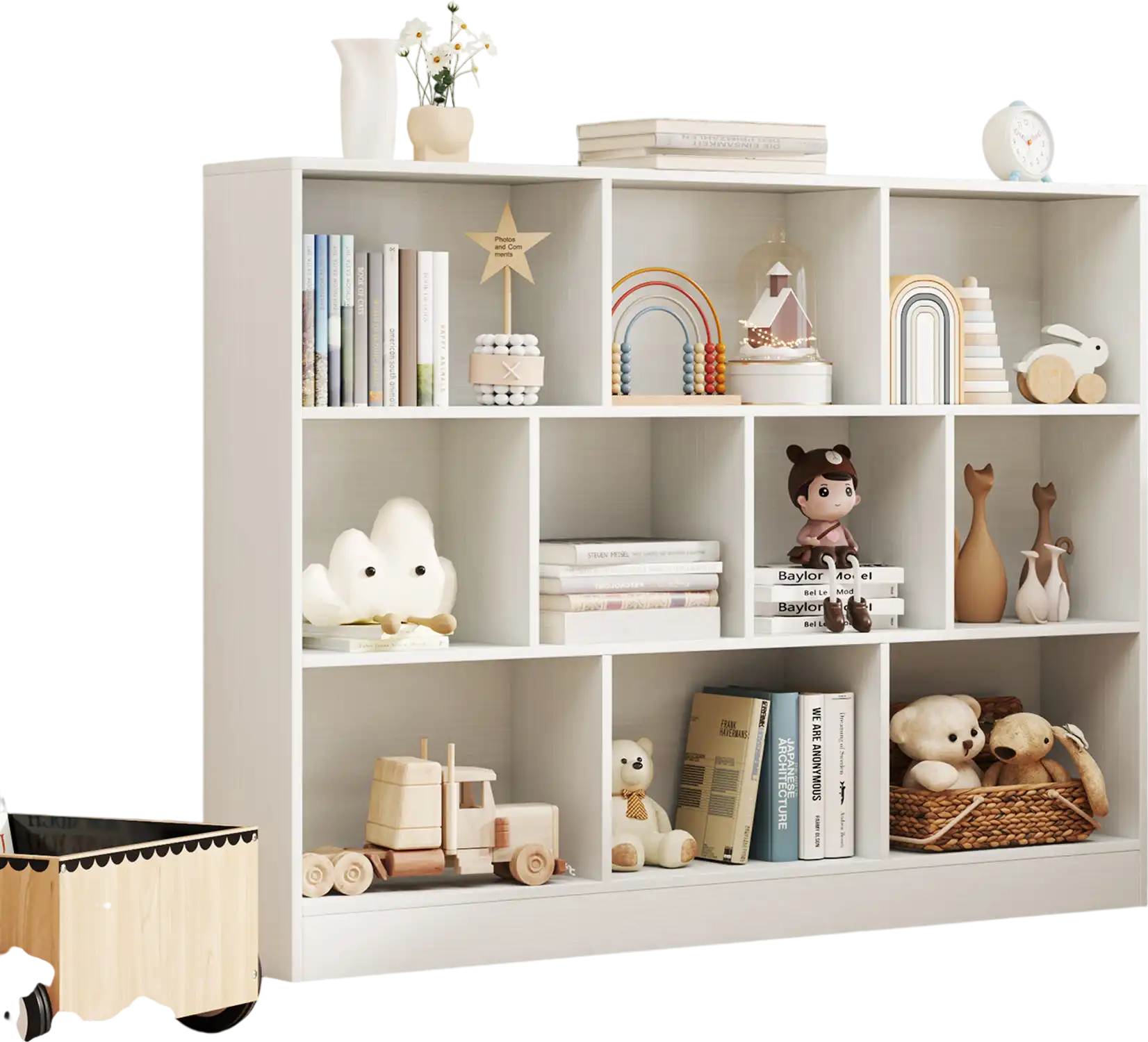 Costway Wooden Toy Storage Organizer 10 Cubes 41