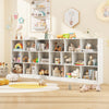 Wooden toy storage organizer with 10 open cubes in white, perfect for kids' rooms and classrooms, offering ample.