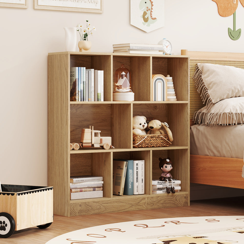 41 Inches 8-Cube Freestanding Bookcase for Kids-Natural - Gallery View 1 of 9