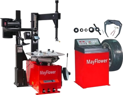 Mayflower Tools 980 + 800 1.5 HP Tire Changer and Wheel Balancer Combo with 300 Assist Arm New