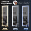 Lockable jewelry mirror cabinet with 3-color LED lights, sturdy metal hinge, and velvet lining for jewelry protection.