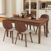 Wooden dining chair set of 2 with padded seats and bentwood frames in walnut, perfect for dining rooms or kitchens.