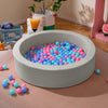 42.5 Inch Round Foam Ball Pits with 25D Sponge Filling and Washable PU Cover for Toddlers-Gray - Gallery View 1 of 10