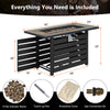 42-inch propane fire pit table with ore powder surface, 50,000 BTU output, and included lava rocks for outdoor warmth.