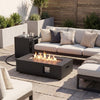 42 Inch Outdoor Rectangular Fire Table 50,000 BTU with Tank Holder-Black - Gallery View 1 of 11