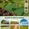 Lawn leveling rake with ergonomic handle, 42 x 10 inches, ideal for gardens, farms, and golf courses.