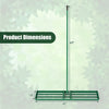 Lawn leveling rake with a 42 x 10 inch plate and ergonomic handle, ideal for leveling surfaces in gardens and backyards.