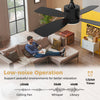 42-inch black ceiling fan with light and remote, featuring 6 speeds and low-noise operation for indoor comfort.