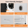 Magnetic door catch and convenient handle on the portable clothes dryer for easy access and user-friendly design.