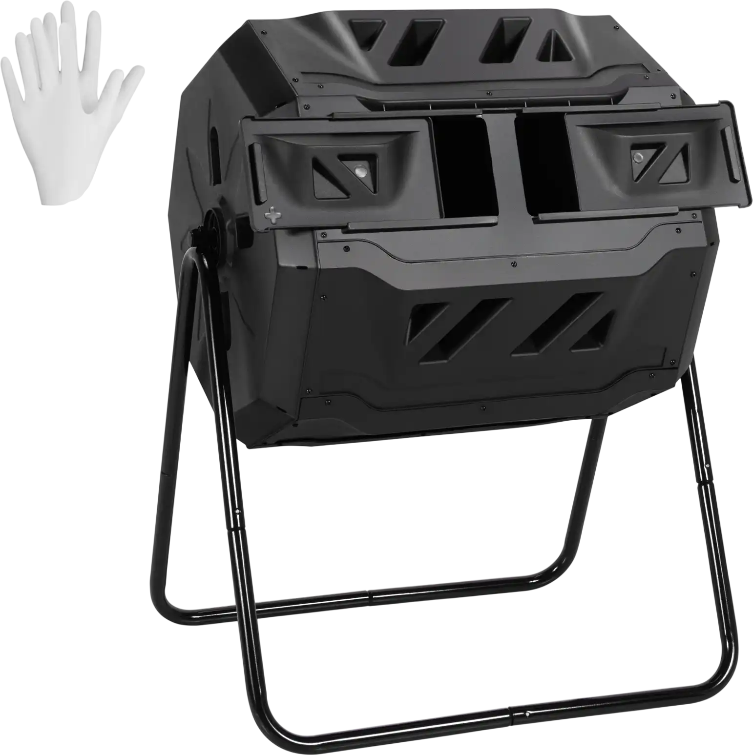 Costway 43 Gallon Dual Chamber Rotating Compost Bin Barrel 14598026 New