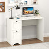 43 Inch Computer Desk with Charging Station for Living Room-White - Gallery View 1 of 10