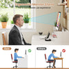 43-inch white computer desk with built-in power outlets, USB, and dual bookcases for organized workspace and comfort.