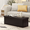43 Inches Folding Storage Ottoman Bench Foot Rest Stool End of Bed Bench-Brown - Gallery View 1 of 10
