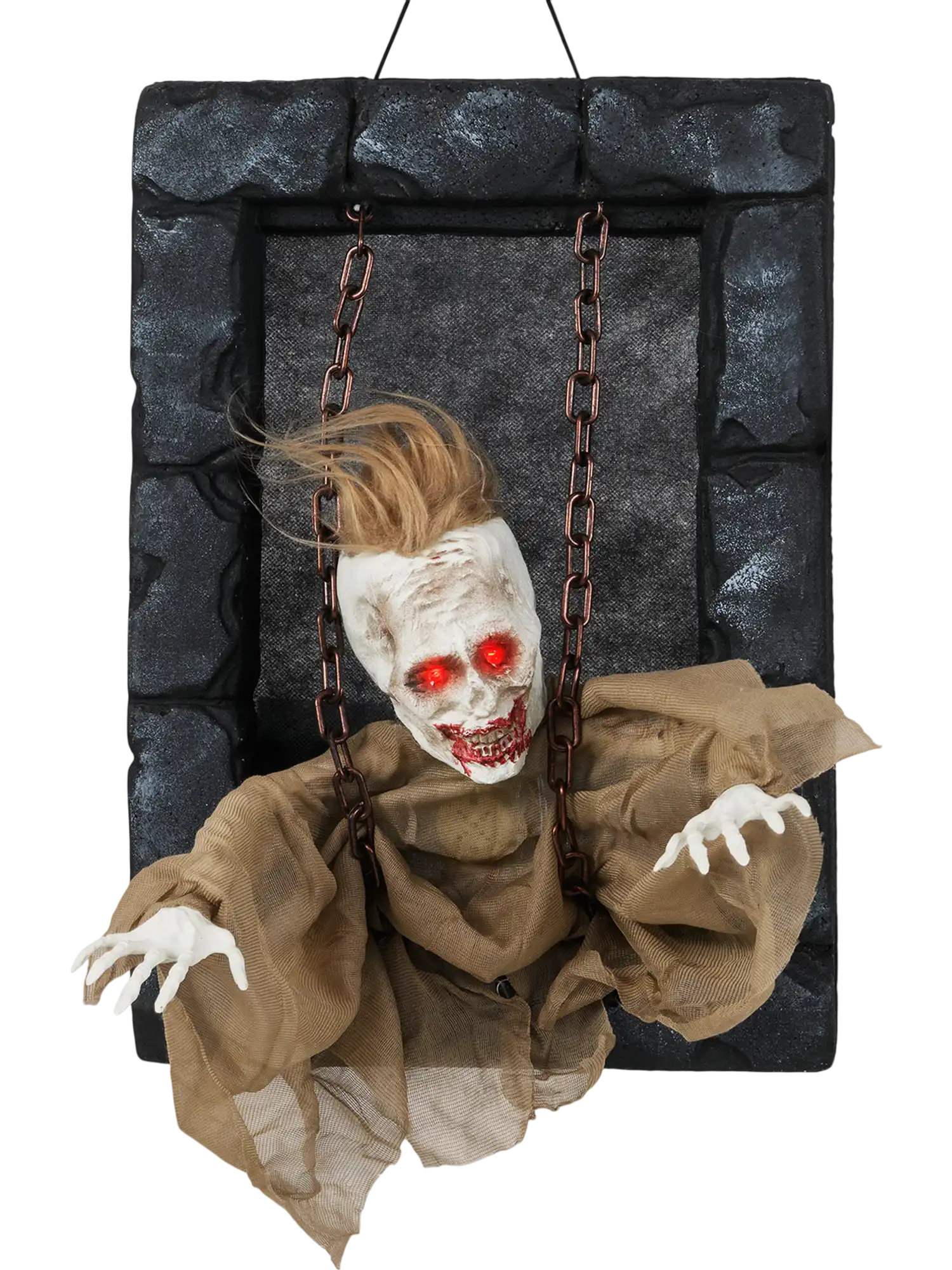 Costway Halloween Hanging Animated Zombie Prisoner Sound-Activated Decoration 78919822 New