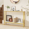44 Inch Console Table with Shelf with Dual Anti-Tipping Kits-White - Gallery View 1 of 9