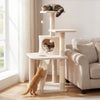 44 Inch Tall Kitten Tower with Condo and 2 Plush Perches-Beige - Gallery View 1 of 10