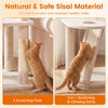 44-inch tall kitten tower in beige featuring 2 scratching posts and plush perches for climbing and lounging.
