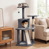 44 Inch Tall Kitten Tower with Condo and 2 Plush Perches-Light Gray - Gallery View 1 of 10