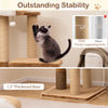 Modern 44-inch cat tree with plush perch, thickened base, and sturdy scratching posts for indoor cats.