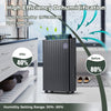 Quiet black dehumidifier for basements, efficiently reduces humidity up to 4500 sq.ft with 4 modes and digital display.