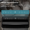 Touch control panel of the 4500 Sq. Ft dehumidifier, featuring modes, humidity display, and child lock for easy.