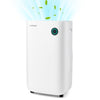 4500 Sq. Ft dehumidifier in white featuring a detachable filter and child lock for easy maintenance and safe operation.