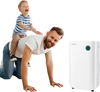 Dehumidifier with 5 modes and 2 fan speeds, designed for rooms up to 4500 sq. ft, featuring a digital display and.