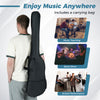 45.5-inch blue electric bass guitar with double pickups and gig bag, ideal for beginners and music performances.