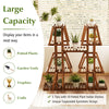 5-tier wood plant stand with 10 shelves for potted plants, crafted from natural pine, ideal for balcony or garden.