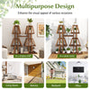 5-tier wood plant stand with 10 open shelves, crafted from natural pine, perfect for displaying plants in any space.