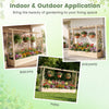 45-inch tall wooden raised garden bed with trellis, perfect for vertical plants, enhancing patios and balconies.