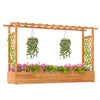 Wooden raised garden bed with lattice trellis, made from natural pine, perfect for outdoor plant cultivation and.