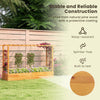 45-inch wooden raised garden bed with lattice trellis, made from natural pine wood, perfect for outdoor plant.