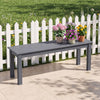 45" Outdoor HDPE Bench with 660 lbs Capacity with Slatted Seat for Patio-Grey - Gallery View 1 of 8