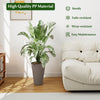Brown 45 cm tall flower pot with spiral texture, made of sturdy PP material, ideal for indoor or outdoor plant display.