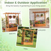 Wooden raised garden bed with side trellis and hanging roof, perfect for vibrant plants on patios, balconies, and.