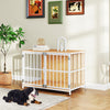 40 Inch Dog Crate Furniture Dog Kennel with Dual Lockable Double Doors-Natural - Gallery View 1 of 9