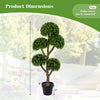 46-inch artificial boxwood topiary tree with 5 ball-shaped topiaries, ideal for indoor and outdoor decoration.