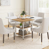 47.5 inch Modern Dining Table, Square Kitchen Table with Mix-colored Tabletop-Natural - Gallery View 1 of 10