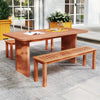 47-inch patio wood bench with slatted seat, made of solid wood, suitable for garden or balcony, holds up to 705 lbs.