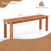 47-inch patio wood bench with slatted seat, made of solid wood, 705 lbs capacity, ideal for garden or poolside use.