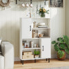 47 Inch Storage Cabinet Freestanding Bookcase with 2 Doors and 4 Open Shelves-White - Gallery View 1 of 10