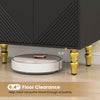 The 47" black sideboard buffet cabinet features 6.4" floor clearance for easy robot vacuum access and elegant gold legs.