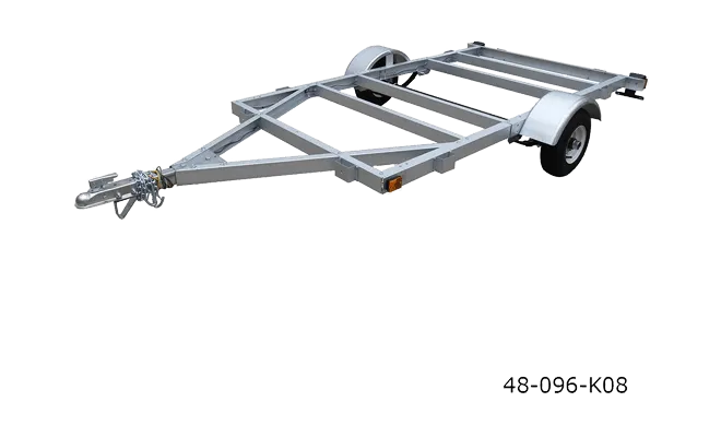 Stirling Open Frame Kit Trailer 4 x 8 ft. 1,000 lb. Capacity 8 in. Tires New