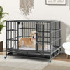 48 Inch Foldable Heavy-Duty Metal Dog Cage with Lockable Rolling Casters and Tray-48 inches - Gallery View 1 of 11