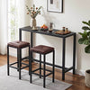 Outdoor bar table with waterproof top and heavy-duty metal frame, perfect for home bar or patio dining.