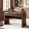 Farmhouse executive desk with a spacious tabletop and two drawers, perfect for organizing office supplies and enhancing workspace.